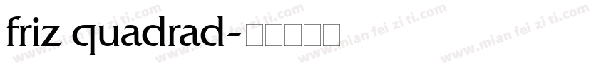 friz quadrad字体转换